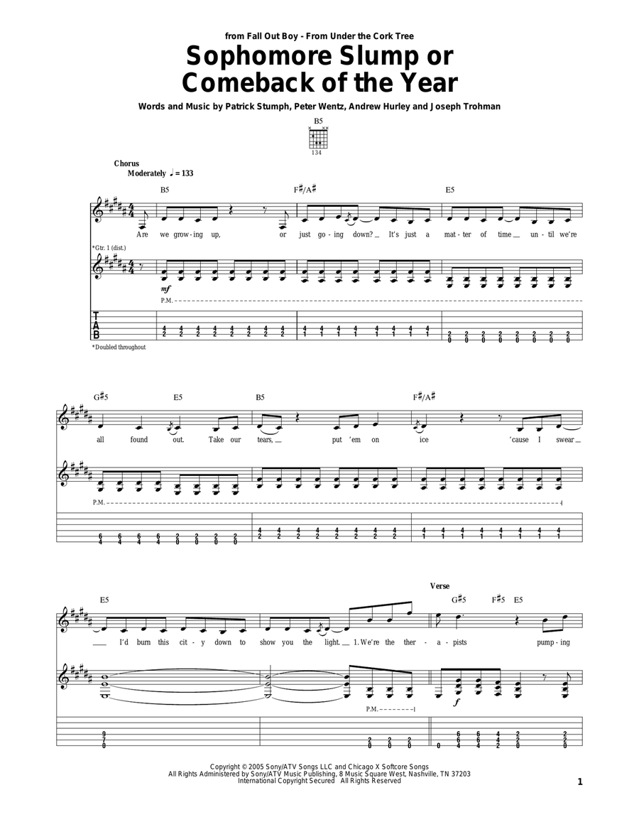 Sophomore Slump Or Comeback Of The Year Acoustic Guitar scores gallery preview page 1