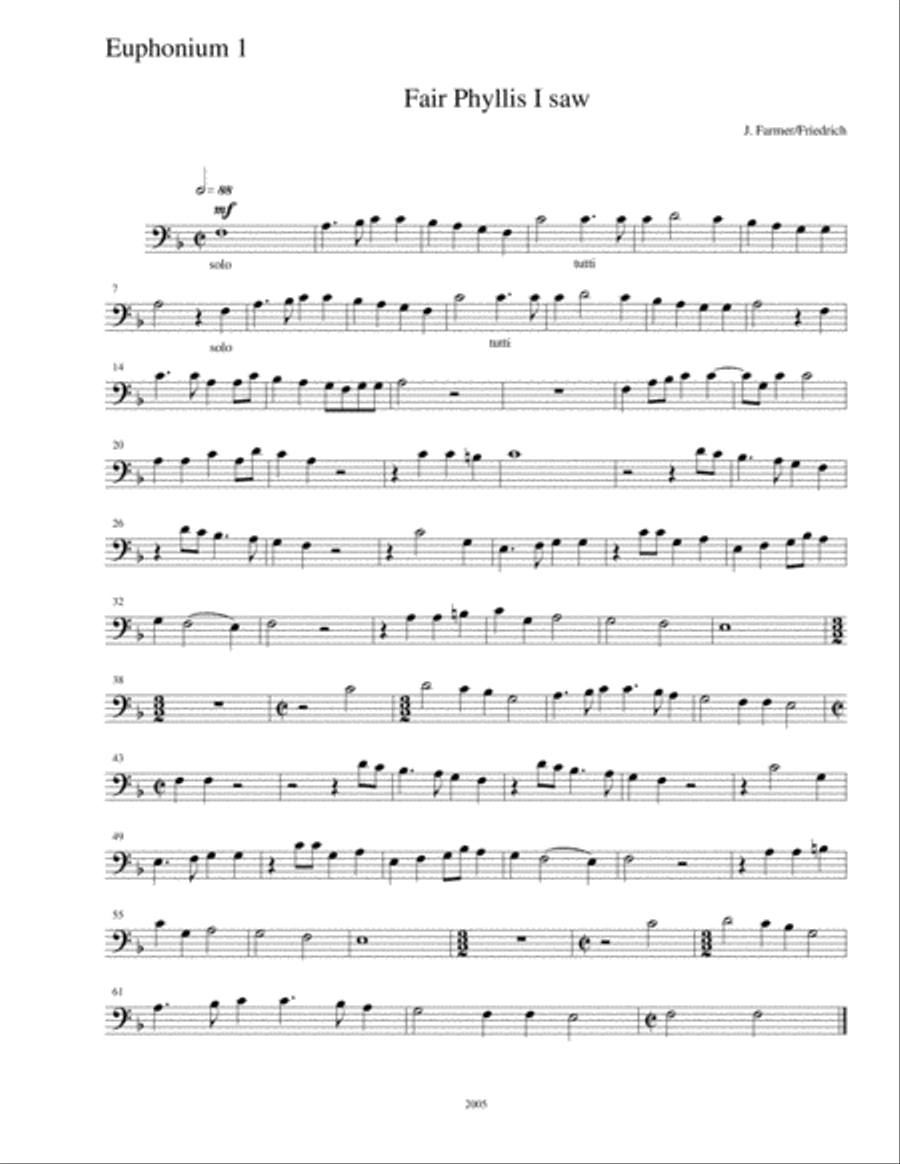 Fair Phyllis I Saw Brass Ensemble scores gallery preview page 4