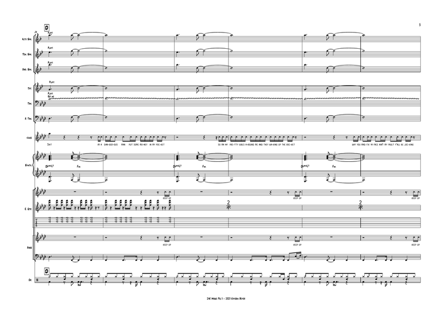 24k Magic Jazz Ensemble scores gallery preview page 5