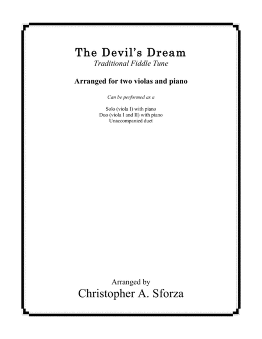 The Devil's Dream, for two violas and piano image number null
