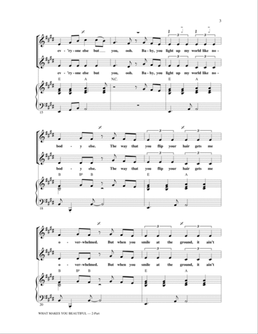 What Makes You Beautiful 2-Part scores gallery preview page 3