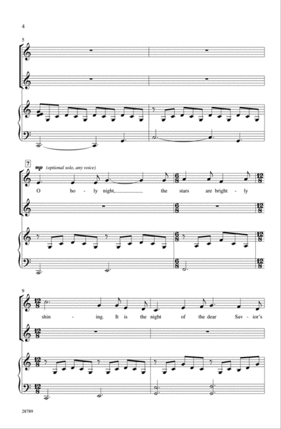 O Holy Night Women's Choir scores gallery preview page 3