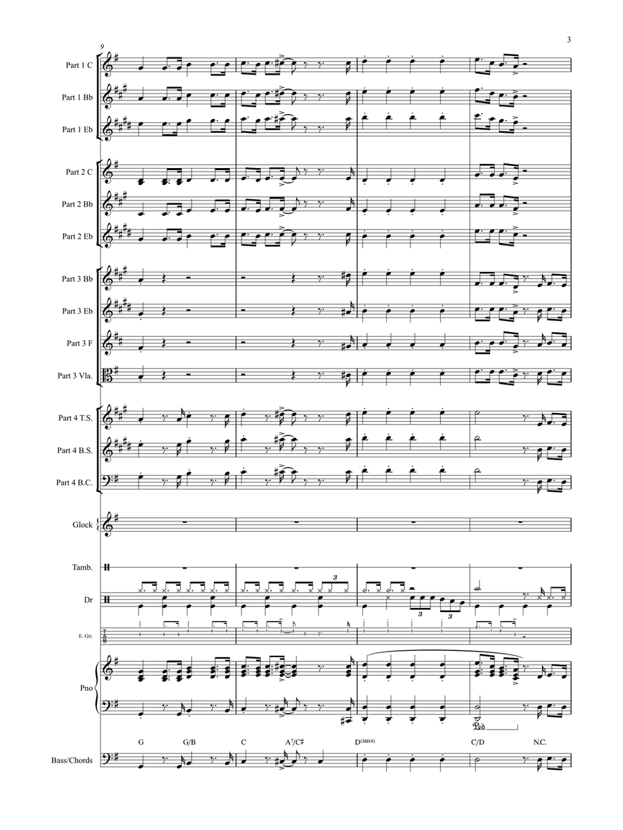 The Swing Katz (Flexible Instrumentation) Concert Band scores gallery preview page 6