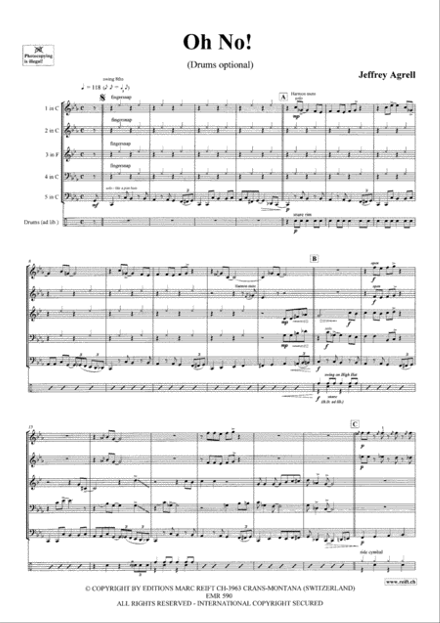 Oh No! Concert Band scores gallery preview page 4