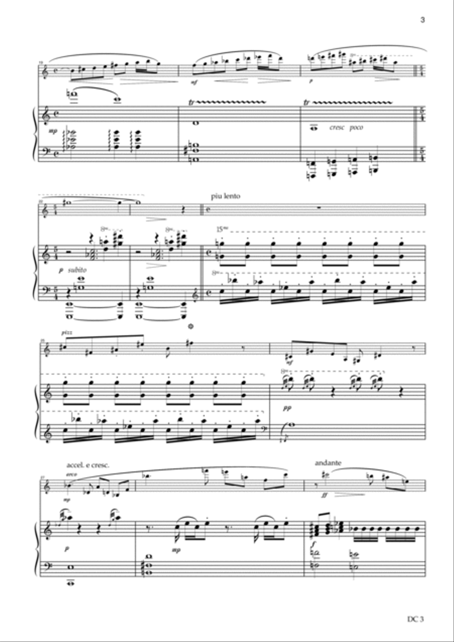 Cavatina for violin and piano Violin Solo scores gallery preview page 3