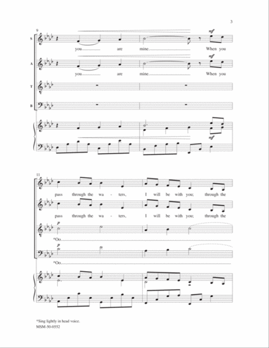 When You Pass Through The Waters Divisi scores gallery preview page 3