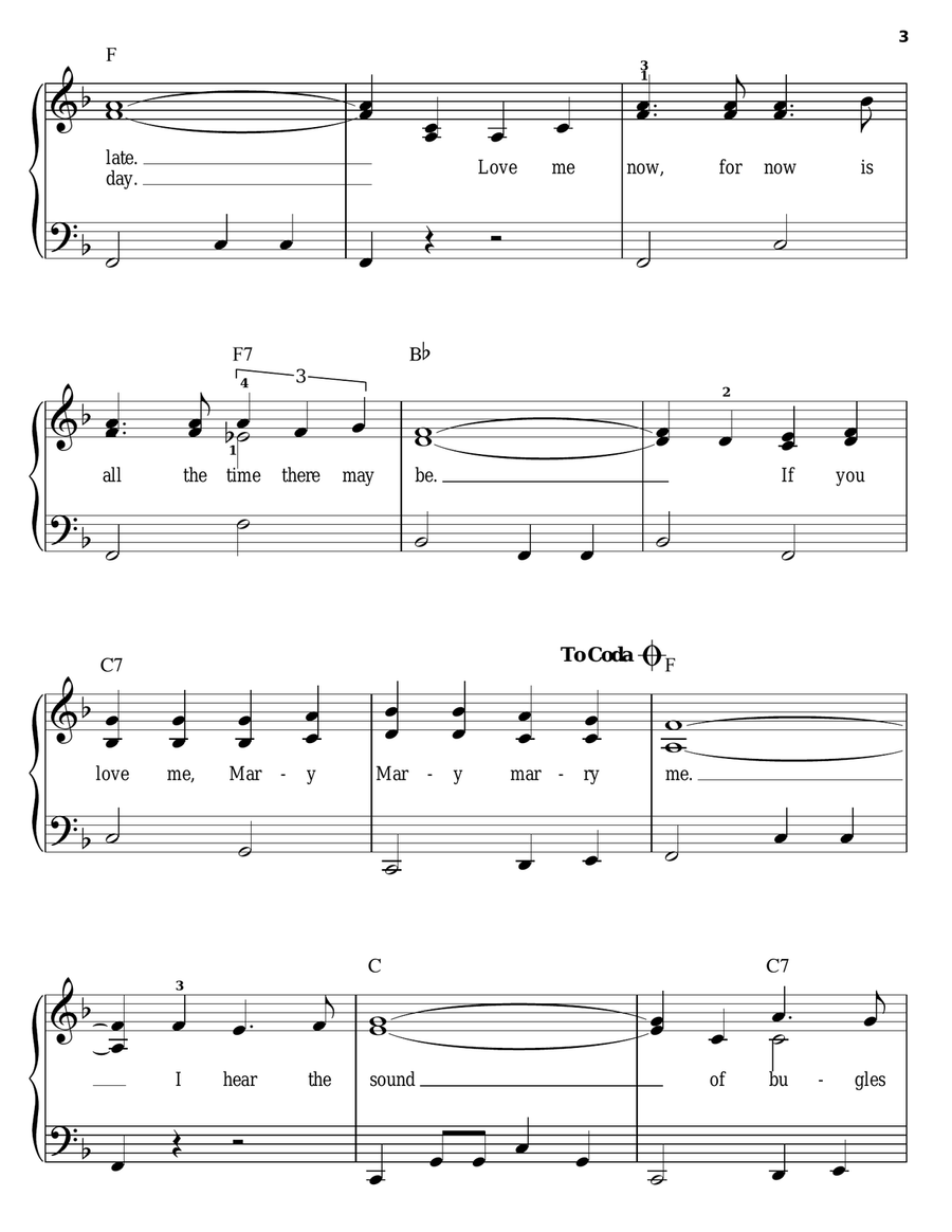 Distant Drums Easy Piano scores gallery preview page 3