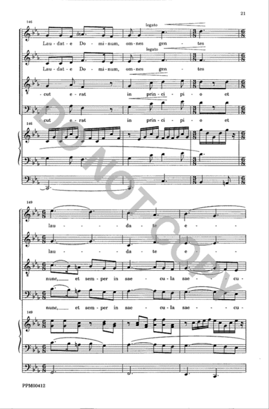 Laudate Dominum Laudate Dominum 4-Part scores gallery preview page 22