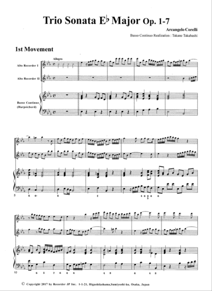 Trio Sonatas Vol. 3 Alto Recorder scores gallery preview page 2