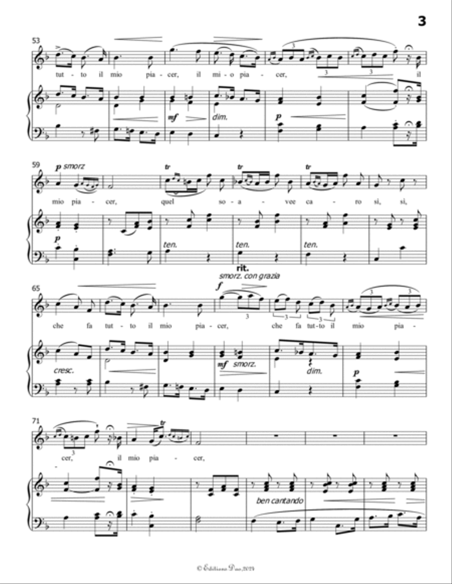 Pur dicesti,o bocca bella, by Antonio Lotti, in F Major Voice scores gallery preview page 5