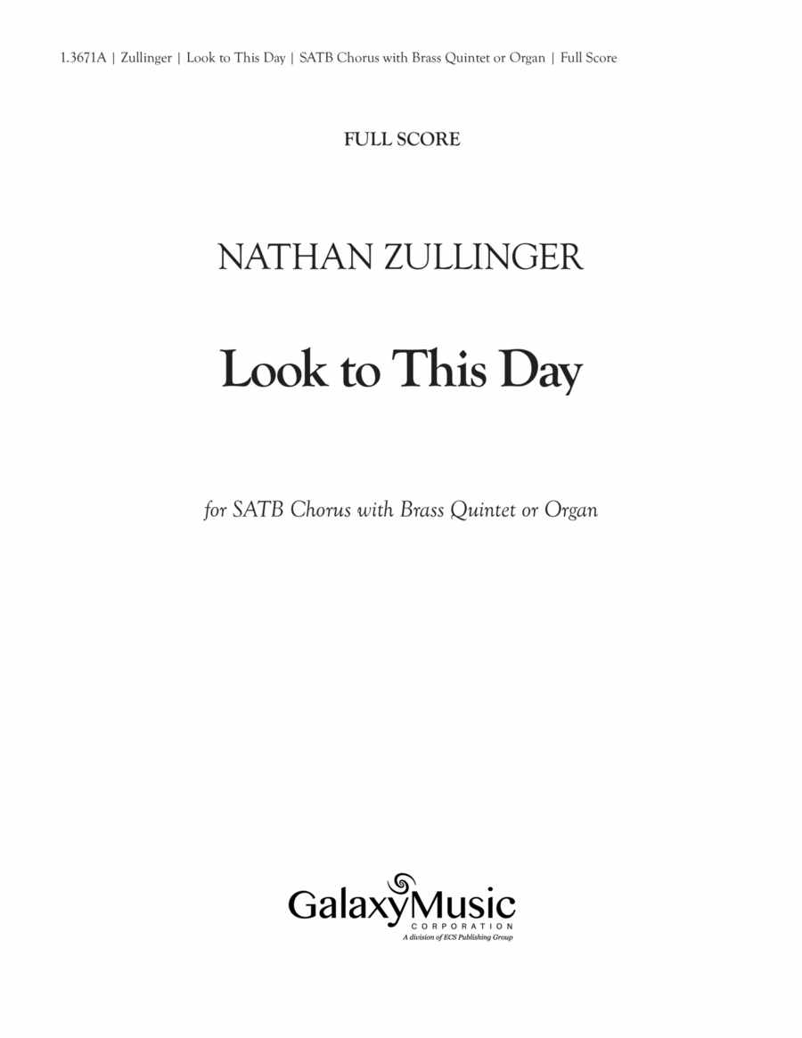 Look to This Day Choir scores gallery preview page 1