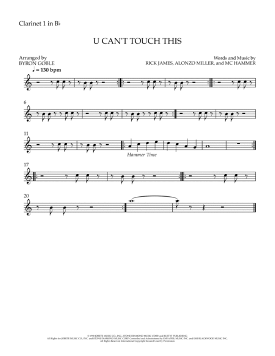 U Can't Touch This Marching Band scores gallery preview page 6
