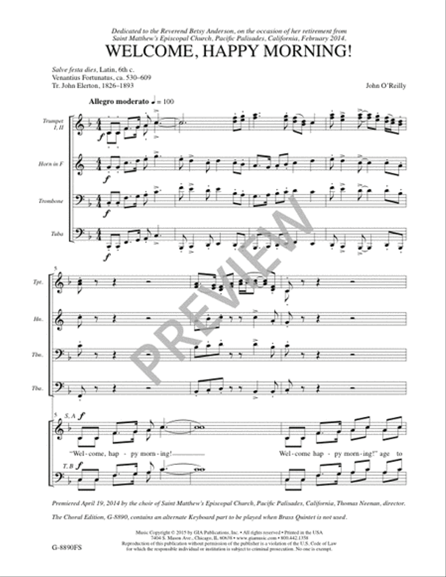 Welcome, Happy Morning! - Full Score and Parts Divisi scores gallery preview page 3