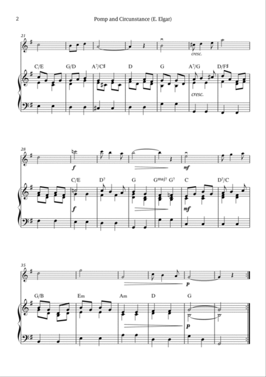 Pomp and Circumstance no. 1 (Trio) Chamber Music scores gallery preview page 2