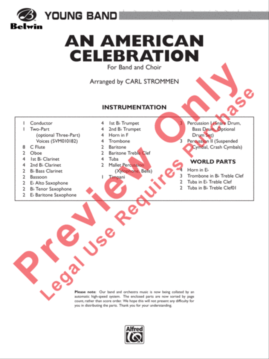 An American Celebration Concert Band scores gallery preview page 2