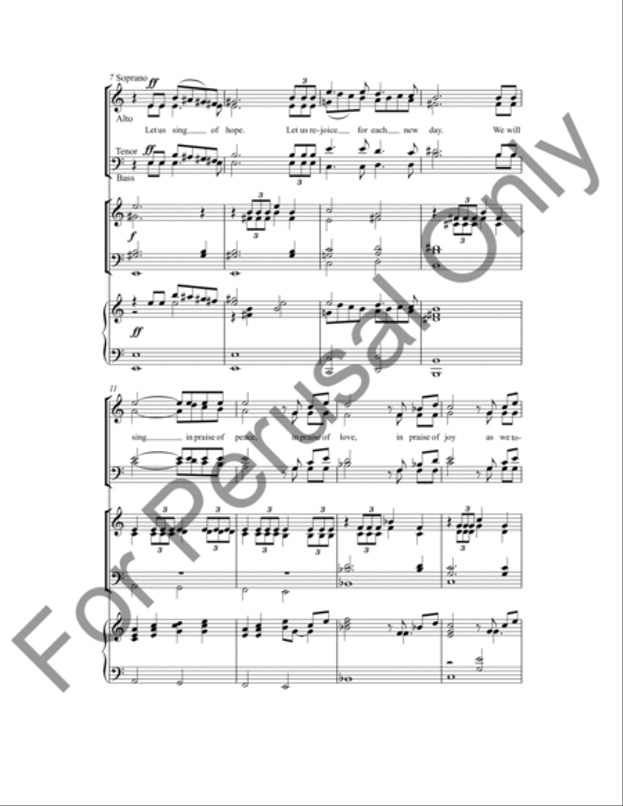 Fanfare For Tomorrow (Choral Score) 4-Part scores gallery preview page 3