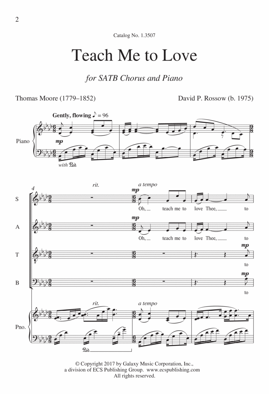 Teach Me to Love 4-Part scores gallery preview page 1