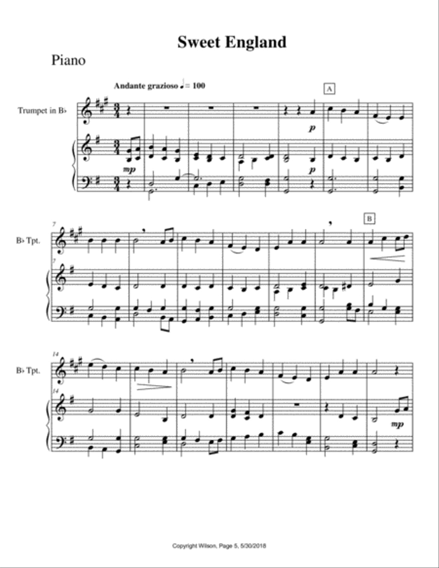 European Travelers Trumpet Solo scores gallery preview page 6