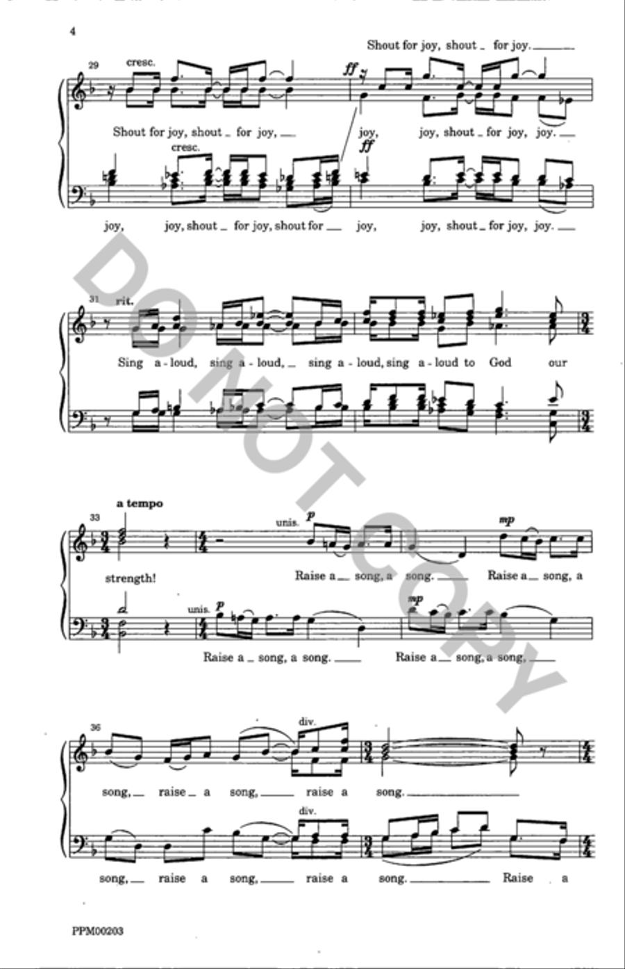 Sing Aloud and Shout for Joy A Cappella scores gallery preview page 5