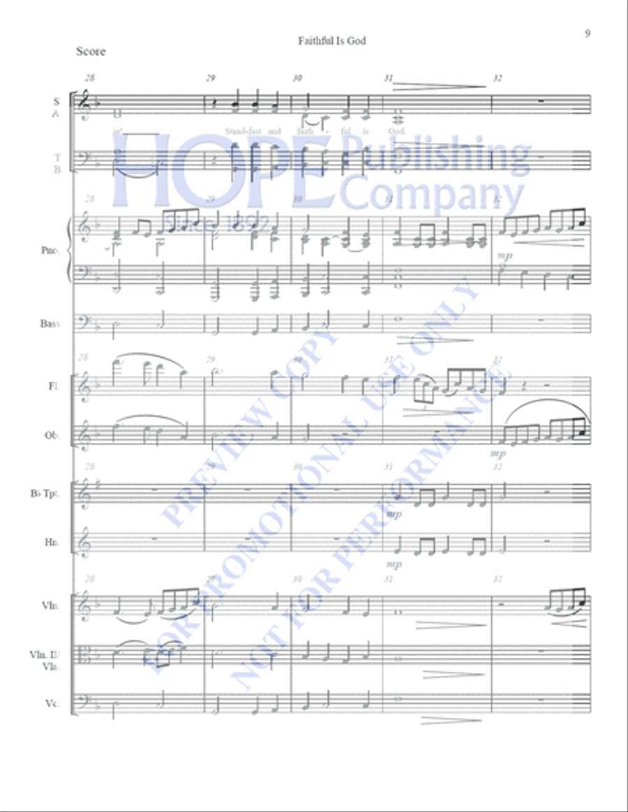 Faithful Is God Choir scores gallery preview page 9