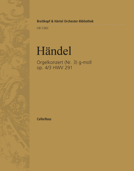 Organ Concerto (No. 3) in G minor Op. 4/3 HWV 291