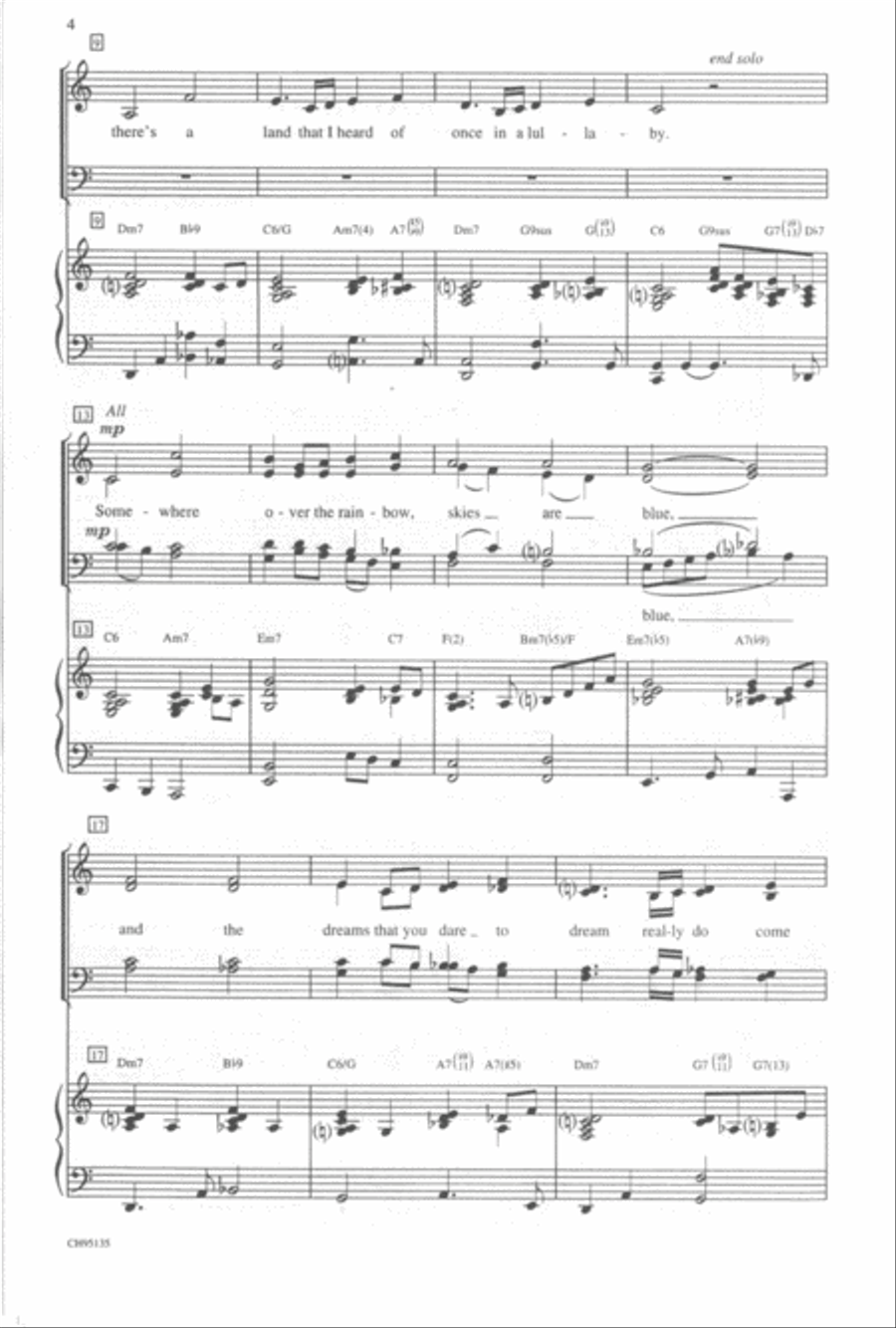Over the Rainbow Over the Rainbow 4-Part scores gallery preview page 3