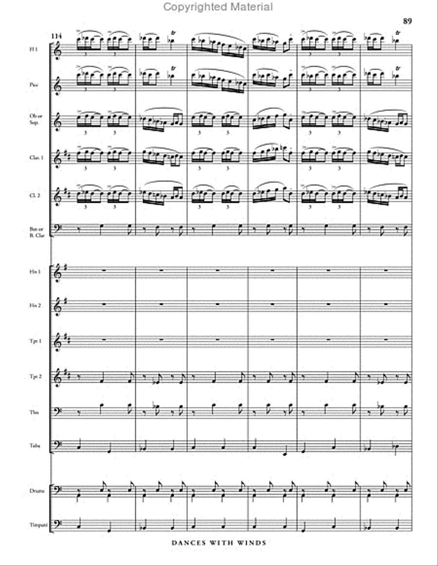 Dances with Winds Dances with Winds Concert Band scores gallery preview page 95