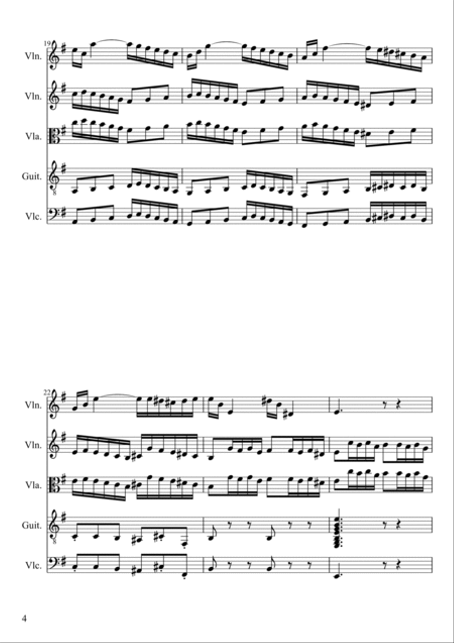 Guitar Trio 3 II mov Allegro Small Ensemble scores gallery preview page 4