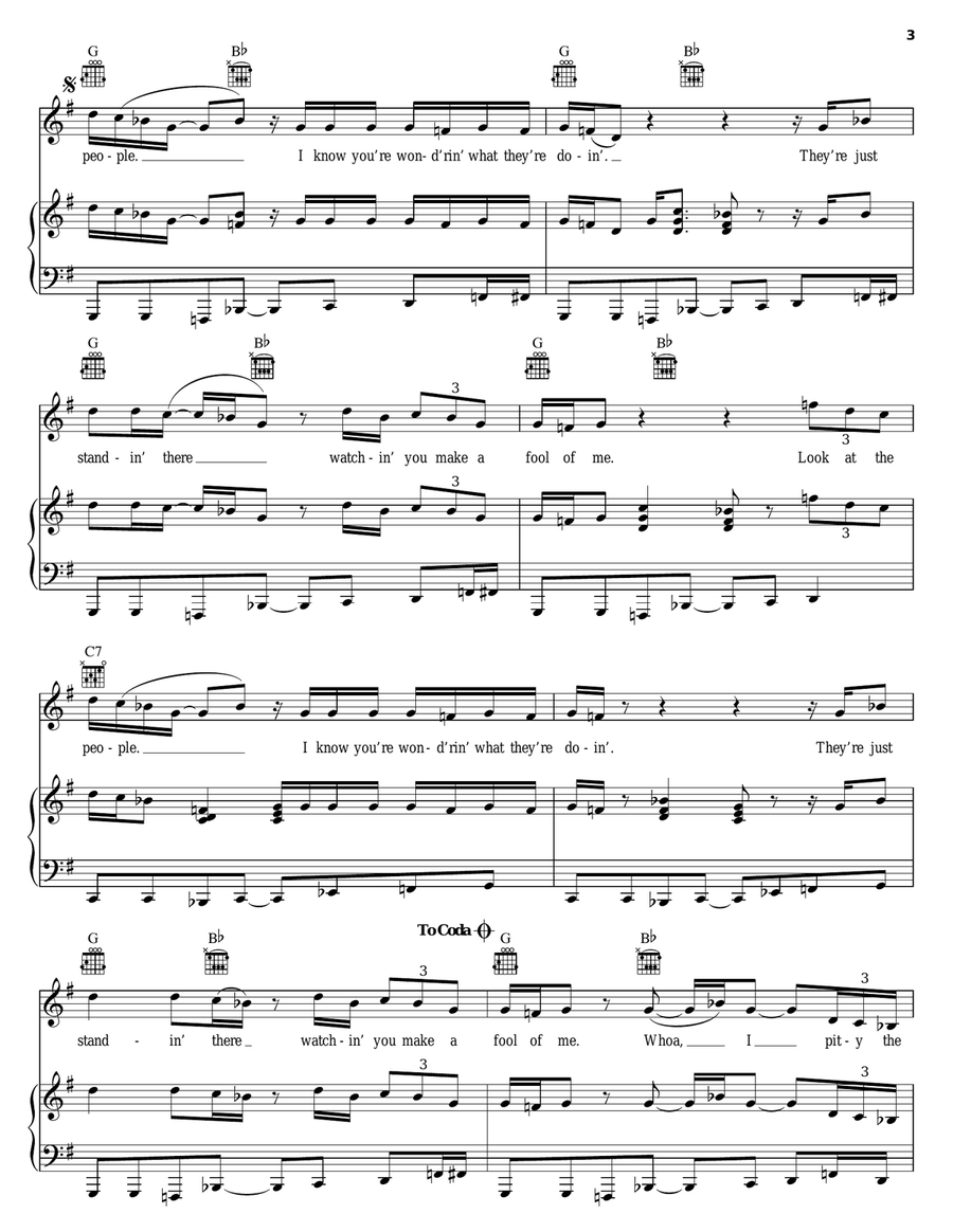 I Pity The Fool I Pity The Fool Piano, Vocal, Guitar scores gallery preview page 3
