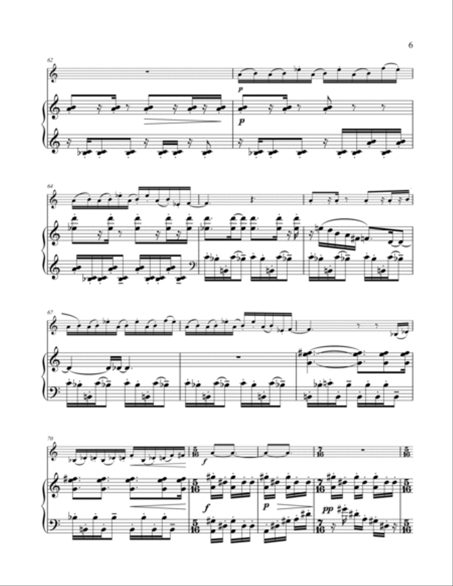Dubious Diversions for B flat clarinet and piano B-Flat Clarinet scores gallery preview page 6