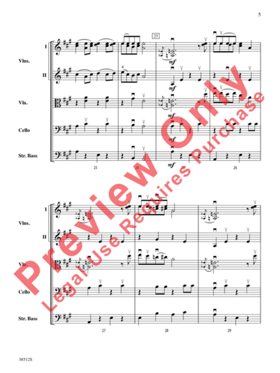 Bluegrass Fiddle Frenzy String Orchestra scores gallery preview page 6