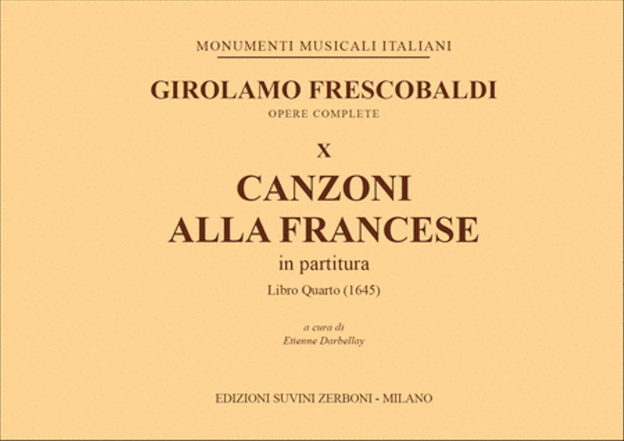 Canzoni alla francese in partitura : libro quarto Organ scores gallery preview page 1