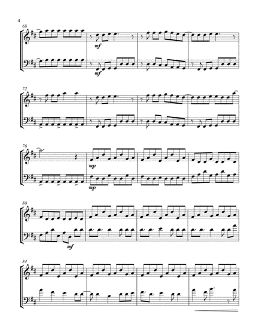 Shut Up And Dance String Duet scores gallery preview page 4