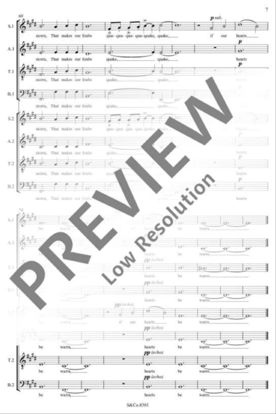 Shepherd's Song SSAATTBB scores gallery preview page 12