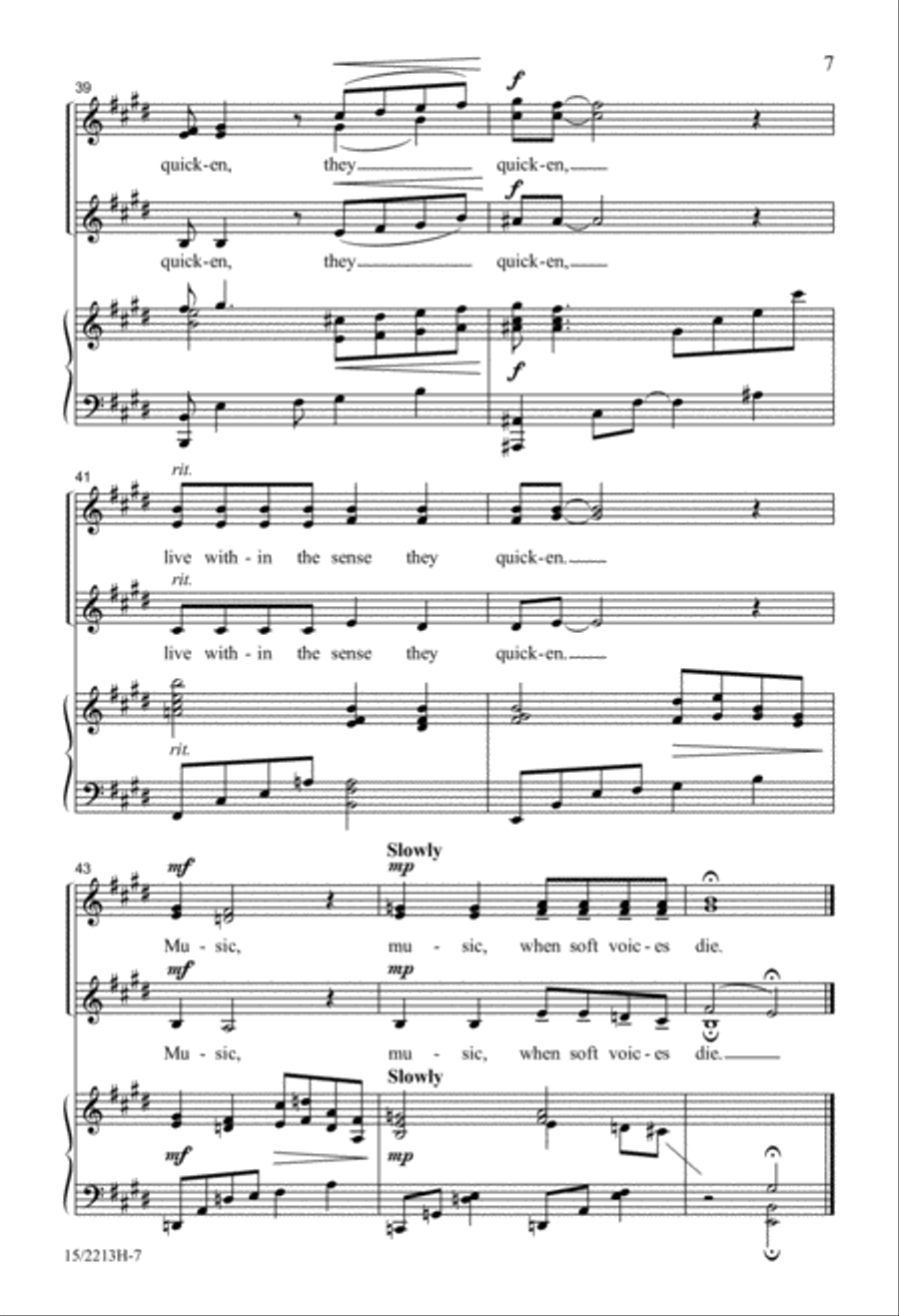 Music, When Soft Voices Die SSA scores gallery preview page 8