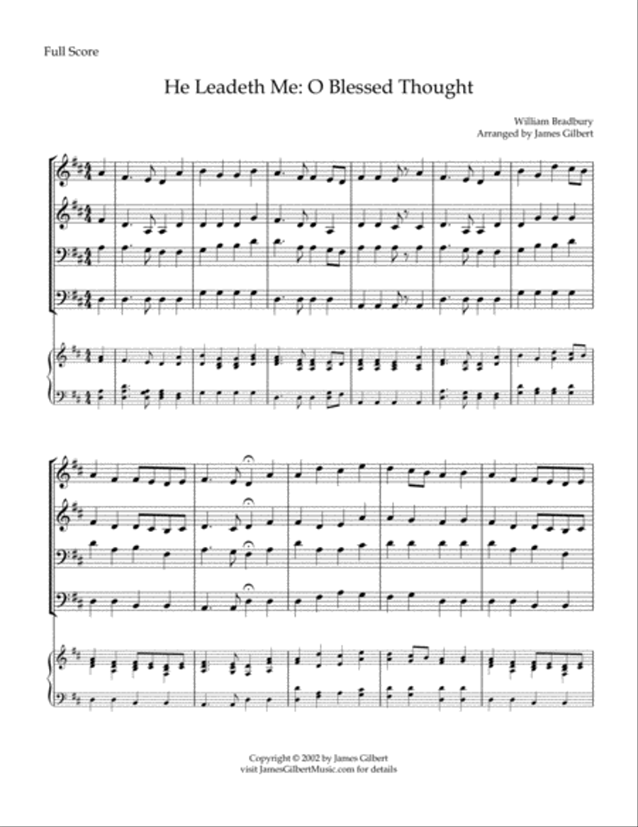 HE LEADETH ME Small Ensemble scores gallery preview page 2