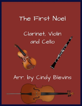 Book cover for The First Noel, Clarinet, Violin and Cello Trio