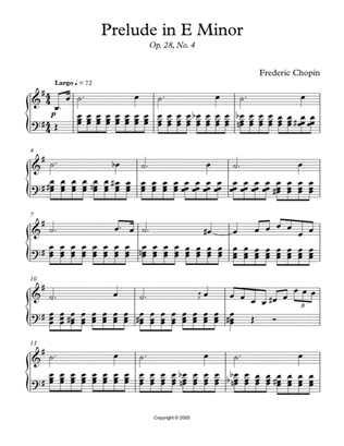 Book cover for Prelude In E minor