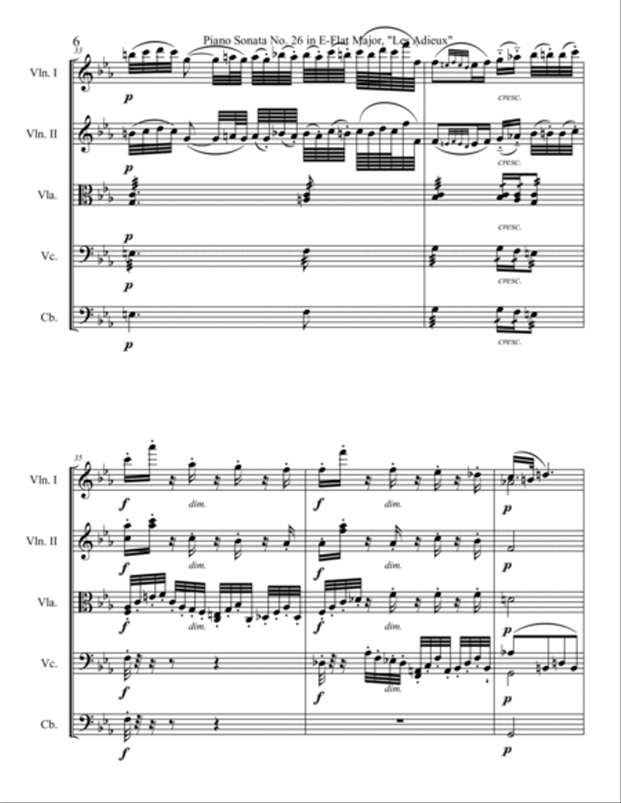 Les Adieux Sonata, Abwesenheit (