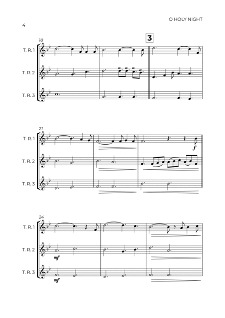 O Holy Night Tenor Recorder scores gallery preview page 4