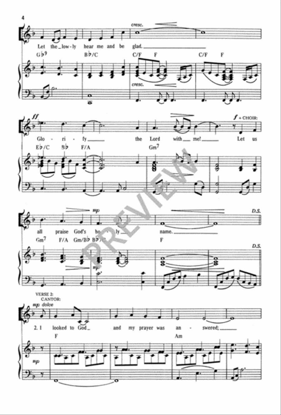 I Will Bless the Lord I Will Bless the Lord 4-Part scores gallery preview page 5