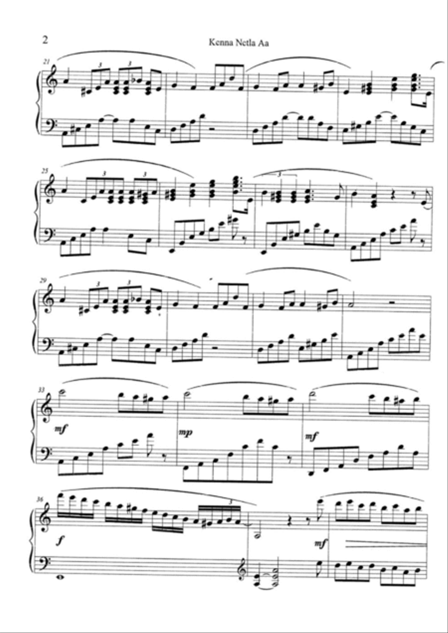 Kenna Netla Aa Piano Solo scores gallery preview page 2