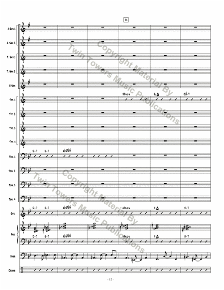 Dark Obsedian Dark Obsedian Jazz Ensemble scores gallery preview page 12