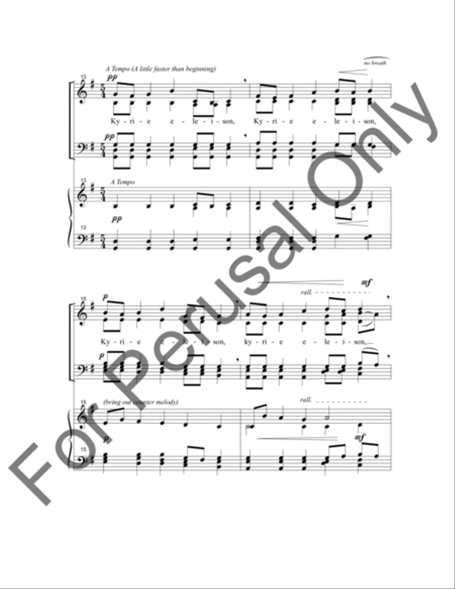 Kyrie Eleison 4-Part scores gallery preview page 4