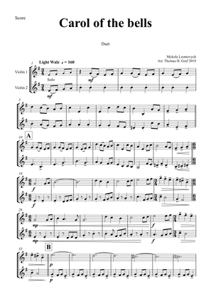 Carol of the Bells - Pentatonix style - Violin Duet
