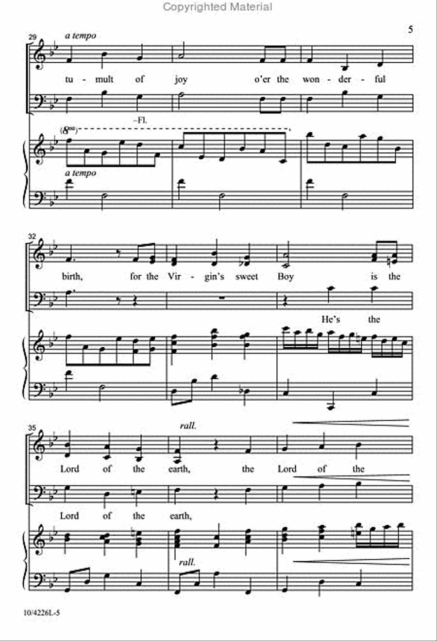 There's a Song in the Air 4-Part scores gallery preview page 5