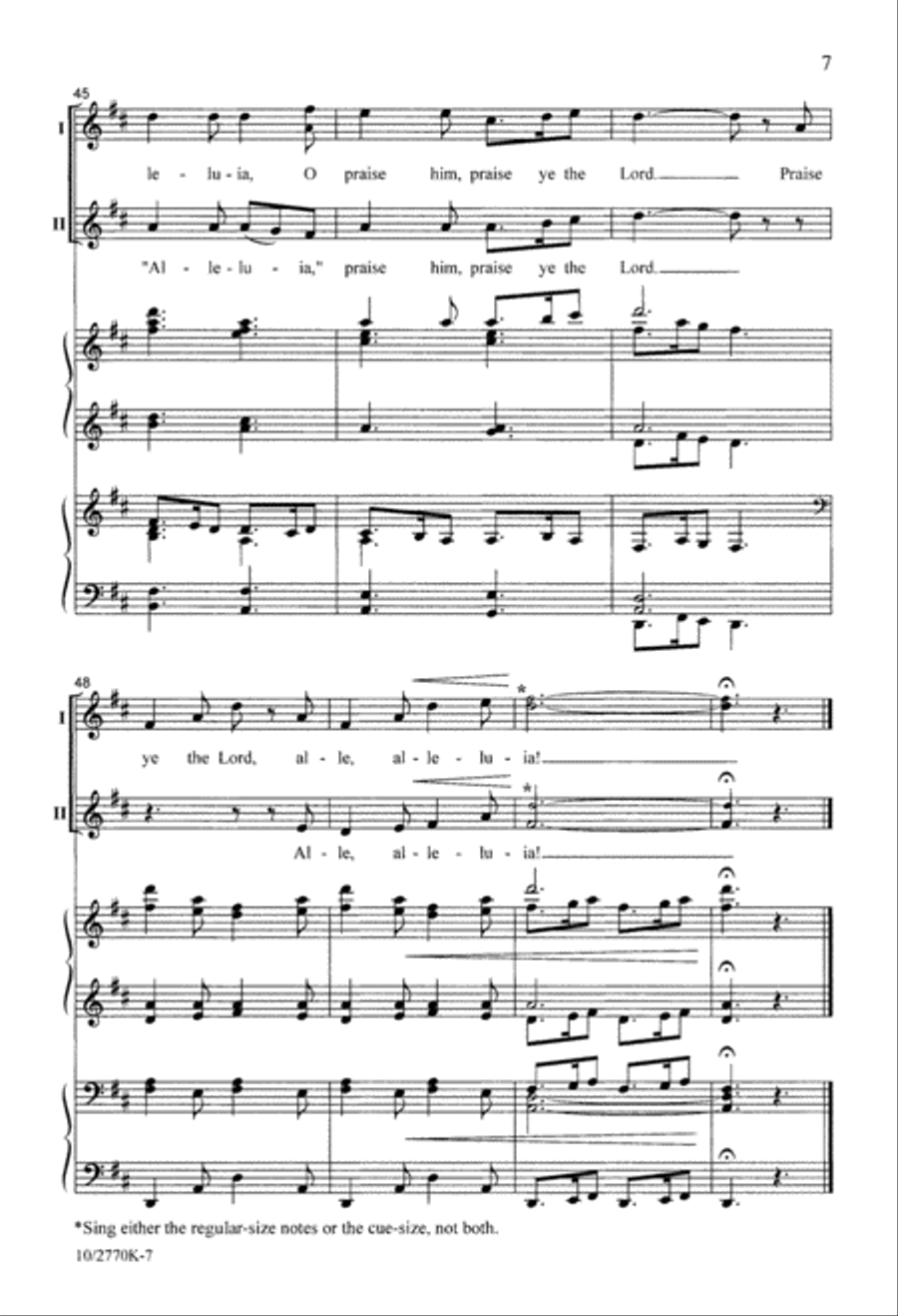 Praise Ye the Lord 2-Part scores gallery preview page 7