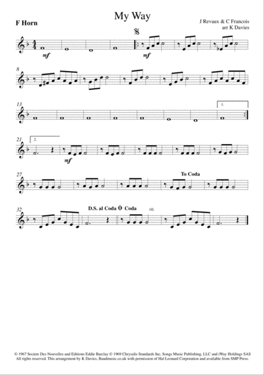 My Way Brass Ensemble scores gallery preview page 6