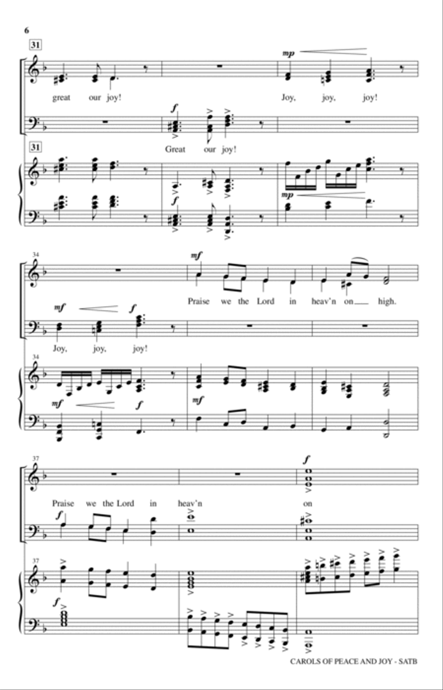 Carols Of Peace And Joy Carols Of Peace And Joy 4-Part scores gallery preview page 5