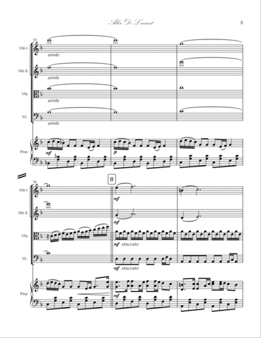 16. Aller De L'avant Piano Quintet Piano Quintet scores gallery preview page 3